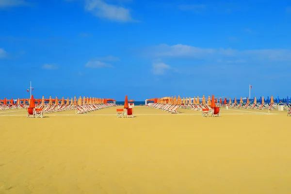View of the beach of Viareggio, Italy — Stock Photo, Image