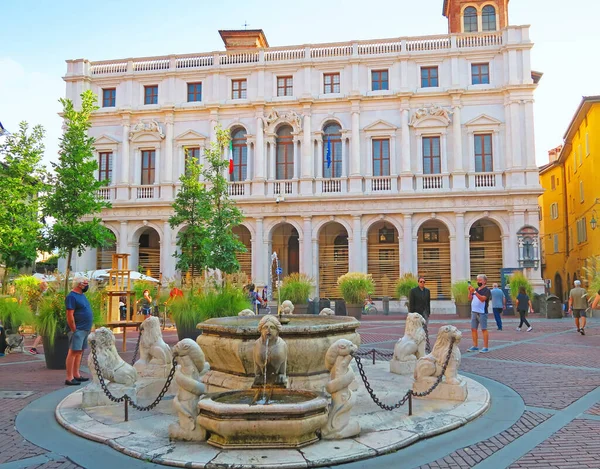 Bergamo Settembre 2020 Veduta Della Fontana Contarini 1780 Del Palazzo — Foto Stock