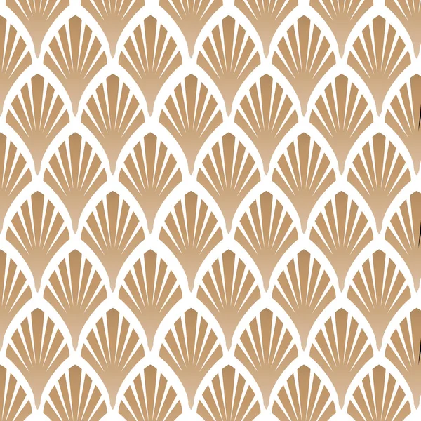 Motif Vectoriel Art Déco Doré Élégant Gatsby Textile Style Rétro — Image vectorielle