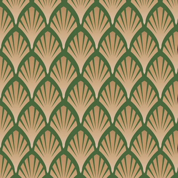 Motif Vectoriel Art Déco Doré Élégant Gatsby Textile Style Rétro — Image vectorielle
