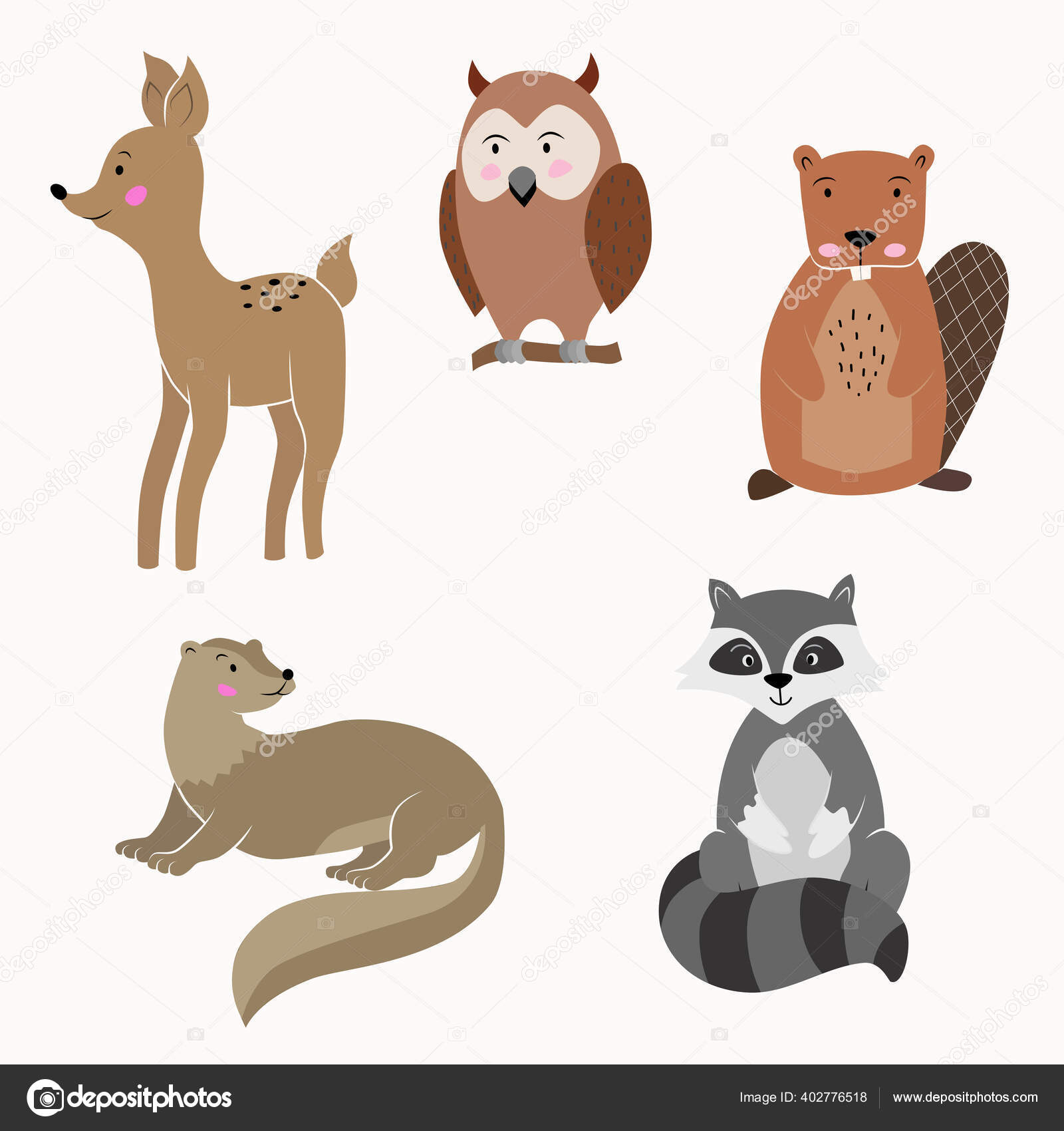 Group Cute Looking Forest Animals Vector Art Stock Vector Image by ©Panptys #402776518 Group Cute Looking Forest Animals Vector Art Stock Vector Image by ©Panptys #402776518