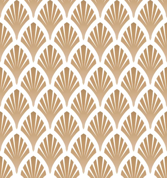 Art Déco Grand Motif Vectoriel Gatsby Avec Éventails Dorés Illustration — Image vectorielle