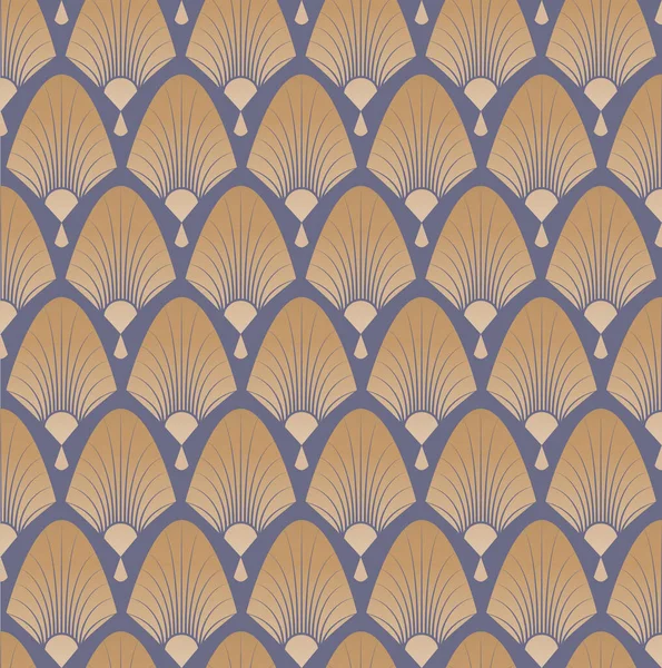 Kükreyen 20 'li yaşlarda hayranları olan zarif bir model. Art deco, harika Gatsby. Vektör deseni illüstrasyonu.