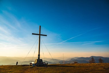 Avusturyalı Felsberg Styria Graz Schockl zirvesine üzerinden görüntülemek