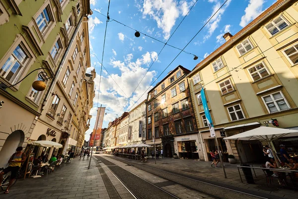 Ulice ve městě Graz Steiermark — Stock fotografie