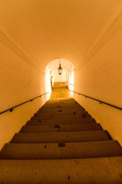 Eggenberg Sarayı giriş noktası, Styria 'daki ünlü seyahat merkezi..