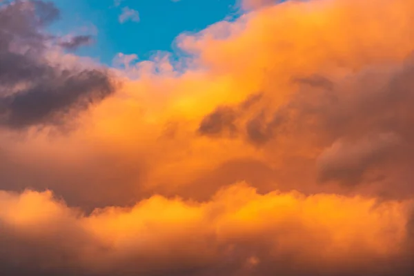 Sunset clouds orange and pastel color. Sky background