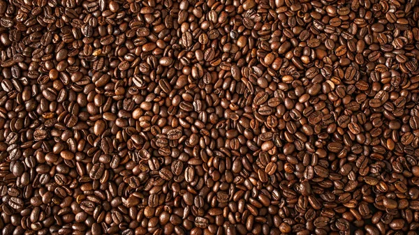 Coffee Beans Background View Table Top View — Stock Photo, Image