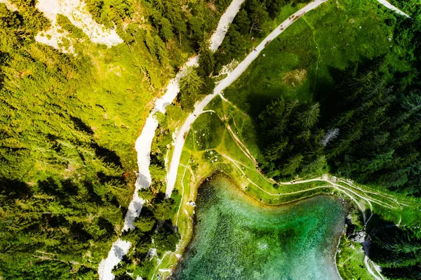 Vista Aérea Pacífica Green Lake Austria Destino Viaje Estiria — Foto de Stock