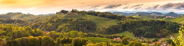 Weinbergpanorama Der Südsteiermark Herbstanfang Österreich Toskana Wie Flecken — Stockfoto