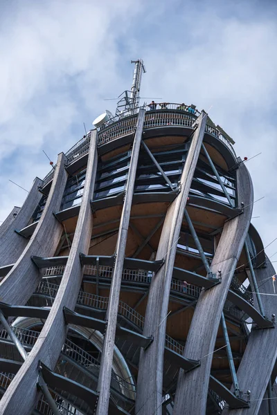 Lake Worth Österreich 2020 Der Hölzerne Aussichtsturm Pyramidenkogel Mit Blick — Stockfoto