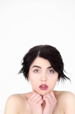 duygu yüz hayretler şok kadın şaşırttı