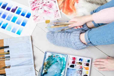 suluboya fırça çizim sanat resim resim