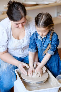 Çocuk hobi yaratıcı seramik eğlence sanat kız kil