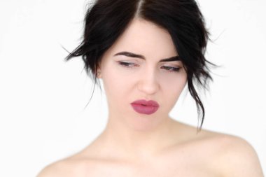 duygu düşünceli düşünceli depresif kadın yüz