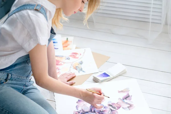 Art Painting Hobby Creative Leisure Girl Drawing Picture Talent Inspiration — Stock Photo, Image