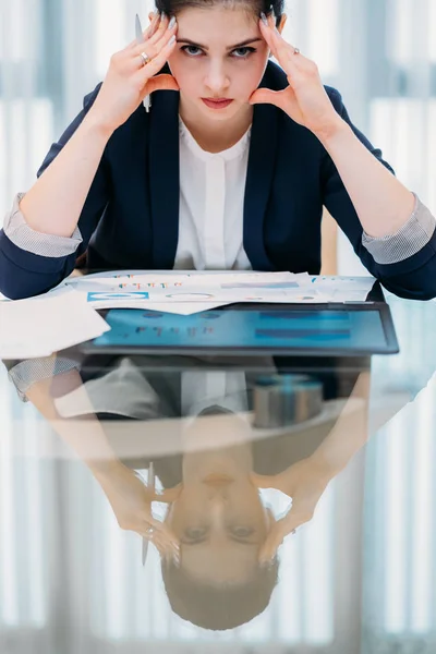 Business paperwork overload stress career pressure — Stock Photo, Image