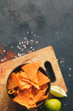 Gıda arka plan net dilimleri tortilla cips cips