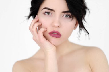 duygu yüz sıkılmış kayıtsız kadın beslenen