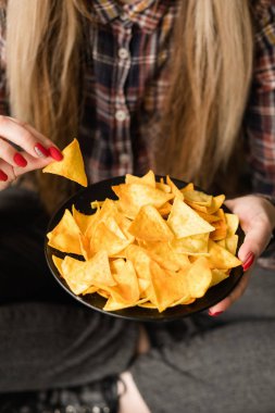 Fast food snack kötü alışkanlık kadın yemek fişleri
