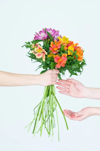 Arreglo de ramo de alstroemeria con entrega de flores — Foto de Stock