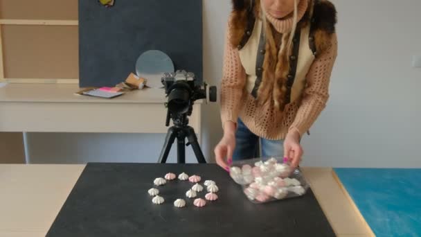 Backstage fotograaf creatief werk kunst levensstijl — Stockvideo