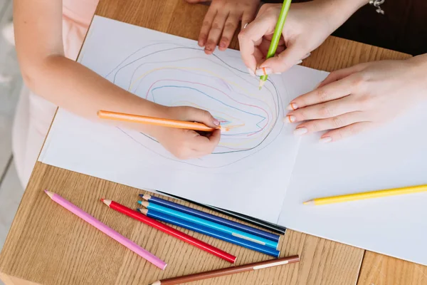 Arte criatividade hobby família lazer desenho lápis — Fotografia de Stock