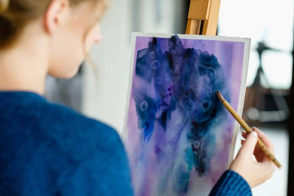 Art festészet hobbi lány rajz kép műhely — Stock Fotó