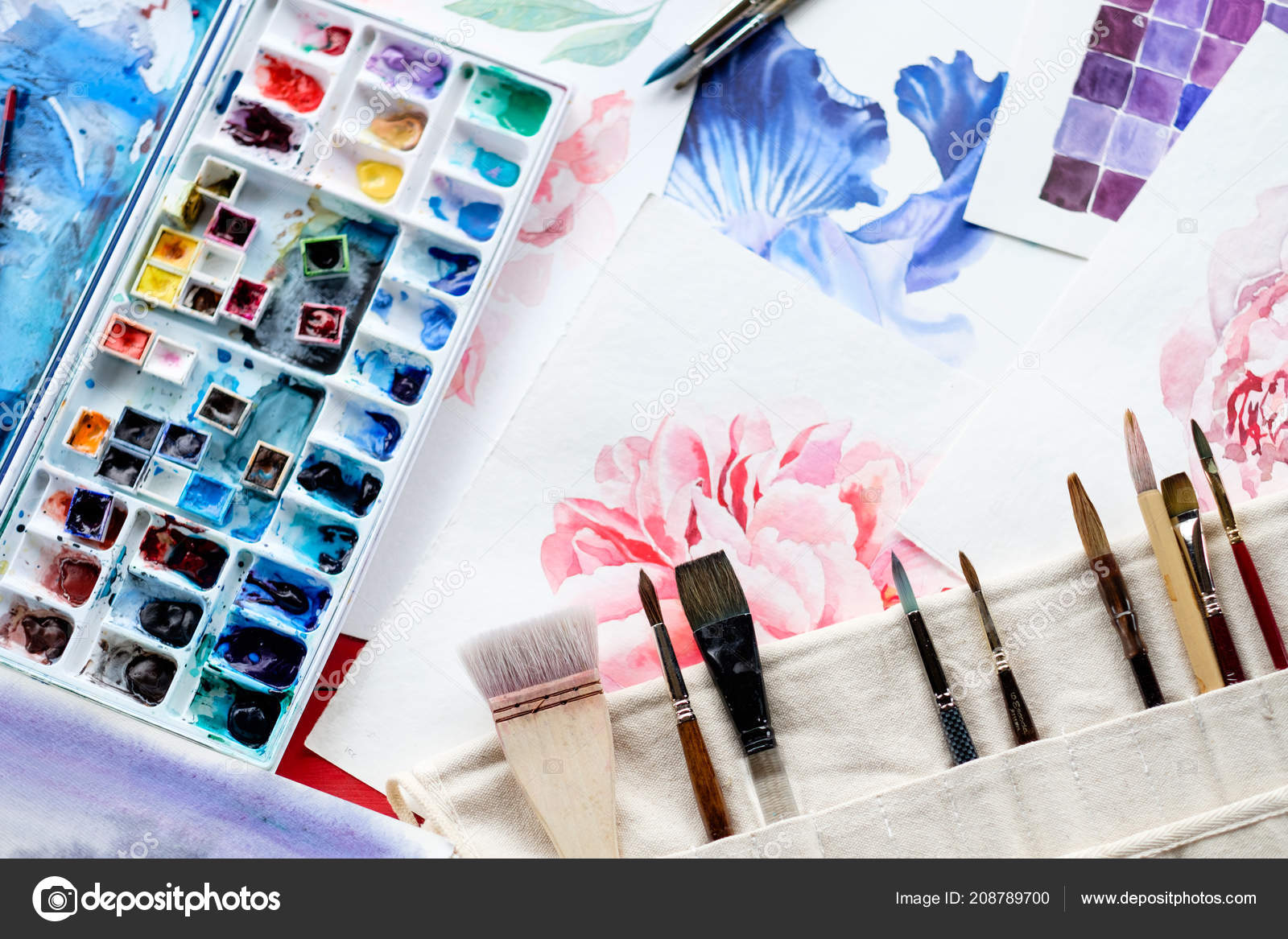 artist watercolor palette