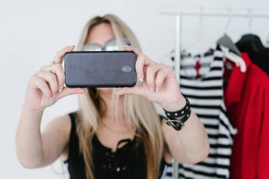 Mobil fotoğraf selfie eğilim blogger Tasarımcısı