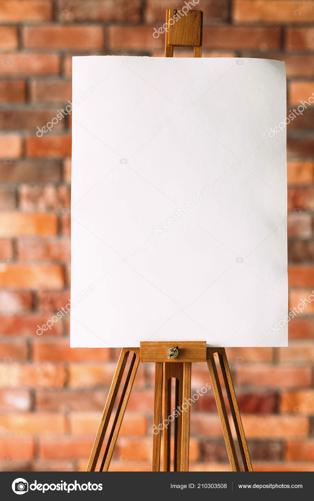 Art painting inspiration blank canvas easel empty Stock Photo by