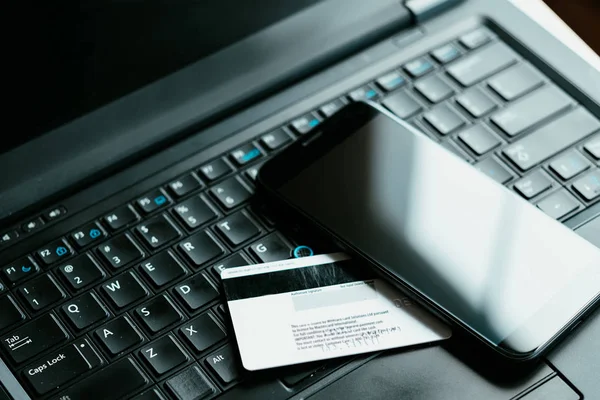 Mobiles Banking Online-Geld-Zugangskarte Telefon — Stockfoto