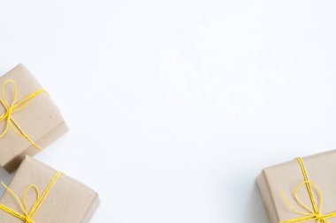 Yeni yıl hediyesi kağıt paket el sanatları Hediyelik beyaz