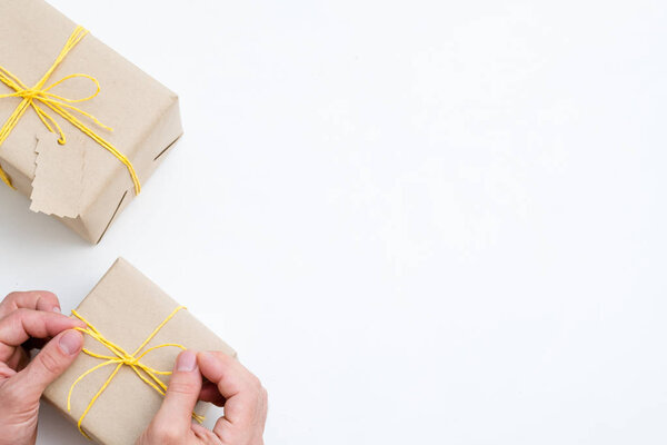 Рождество настоящее ремесло бумага лук праздничный подарок
