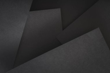 Kağıt katmanları soyut geometrik siyah arka plan