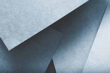 Kağıt katmanları geometrik arka plan mavi soyut