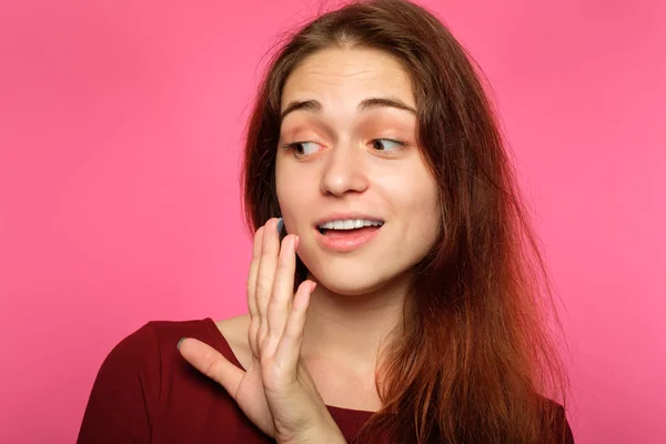 No thanks denial refusal woman reject hand — Stock Photo, Image