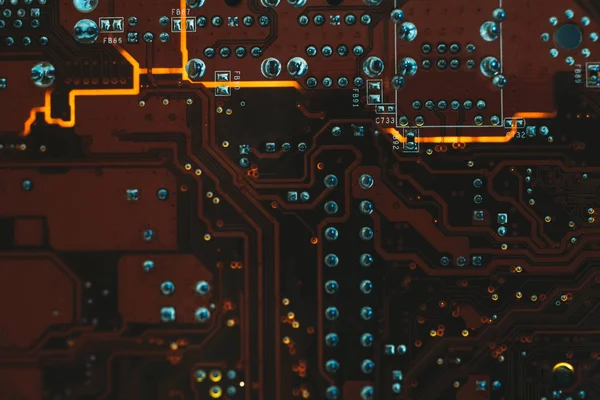 PCB verbinding pad elektronische componenten innovatie — Stockfoto