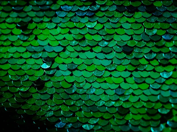 Paillettes verde tessuto sfondo scala sirena — Foto Stock