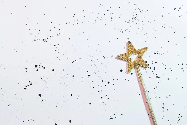 Wish grant star magic wand white background — Stock Photo, Image