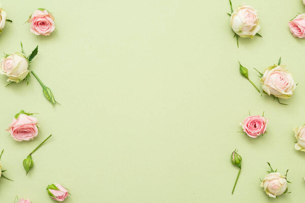 flower background rose decor green background