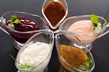 Restoran sosu cam sos tekne arka plan