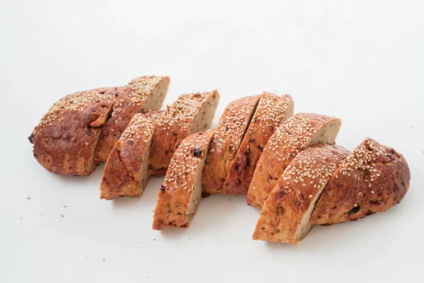 Zdravá výživa domácí celozrnný chléb pekárna — Stock fotografie