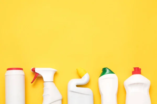 Sprzątanie, czyszczenie usługi detergentu kopiować przestrzeń — Zdjęcie stockowe