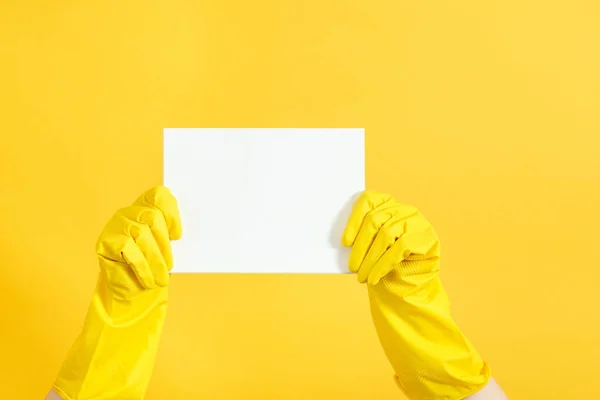 Εγχώριων καθαρισμού Κατάλογος γάντια χαρτόνι — Φωτογραφία Αρχείου