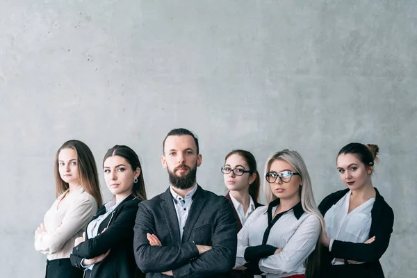 Entrenador de negocios confiado equipo de coaching corporativo — Foto de Stock