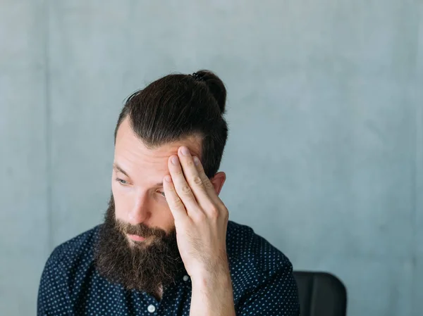 Trabajo entrevista fracaso desempleado hombre copia espacio — Foto de Stock