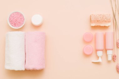 Spa tedavisi kozmetik ürünleri alanı Kopyala