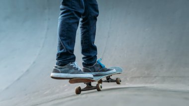 urban hipster youth leisure skateboarding hobby clipart