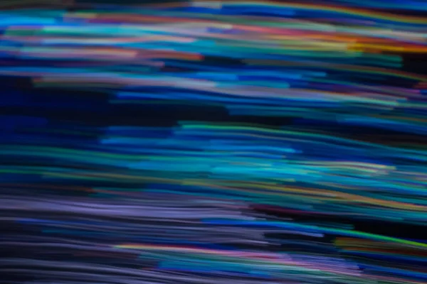 Blur neon wavy lines motion defocused lights — Stock Photo, Image